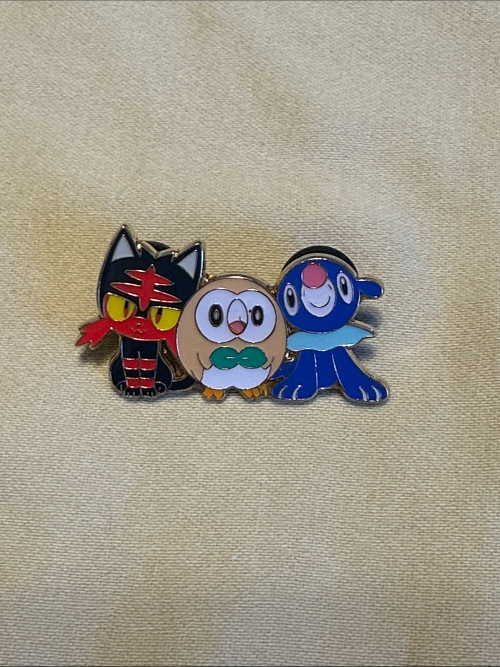 Pokémon Sun Moon Alola Starters Official 2016 Enamel Pin Rowlet Popplio Litten
